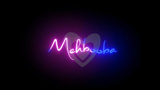 Mehbooba song status  ❤|| Kgf 2 status | mehbooba black screen glowing lyrics status | 🥰Yash Song