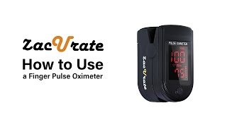 How To Use A Finger Pulse Oximeter | Zacurate