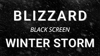 Blizzard Storm Sounds for Sleeping - BLACK SCREEN | Relaxing Sleep - Winter Storm, Snow Storm