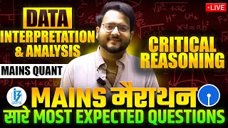 🔥🔴 SBI PO / IBPS PO MAINS MARATHON | ✅ Mains Quant Marathon | ✅ Critical Reasoning | Harshal Sir