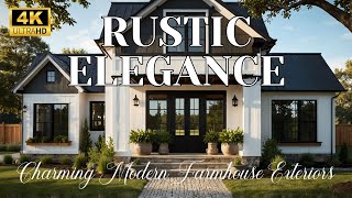 4K | Charming Modern Farmhouse Exteriors That Redefine Rustic Elegance