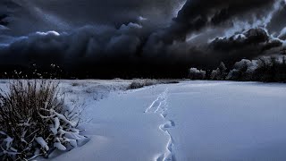 Intense Blizzard Thunderstorm Approaching Over Valley | Real Time Blizzard Storm Ambience | 3 HOURS