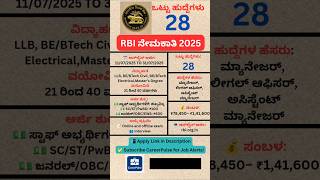 🔥 RBI Recruitment 2025 – 28 Manager, Legal Officer Jobs | Salary ₹1.4 Lakh #rbi #rbirecruitment #job