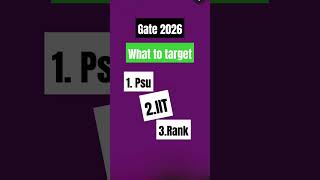 #GATE2026 / WHAT to target #gatetips #gatepreparation #target #iits #psu #cutoff
