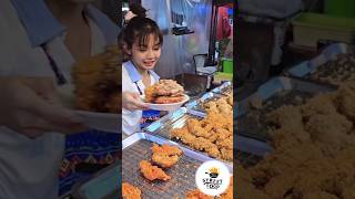 Delicious Street Food by a Beautiful Girl: Must-Watch! #BeautifulGirl #Food #StreetFoodLife #chicken