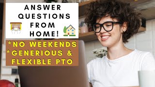 ANSWER QUESTIONS FROM HOME | REMOTE WORK FROM HOME JOBS 2025