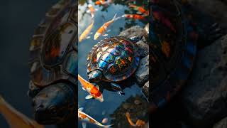Rainbow Turtle#wildlife #aiart #nature #aianimation #aiartmodellookbook