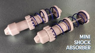 Assembly Mini Shock Absorber for RC Car. Oil shock absorber. Electric car part 2.