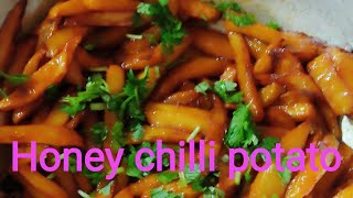 the ultimate crispy Honey chilli potato recipe  (try at home )