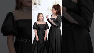 Stunning Mother-Daughter Matching Dresses | Elegant Black Gowns
