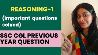 SSC-CGL (Reasoning) preparation for 2022 exam (previous year question paper solved) part -1
