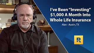 私は毎月1,000ドルを終身保険に投資しています