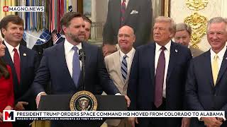 🇺🇸 President Trump Announces Space Command HQ Move to Alabama From Colorado [LIVE]