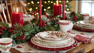 フランスの田舎風クリスマスのテーブルセッティングのトレンドアイデア15選