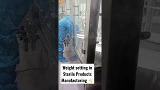 Weight Setting in Sterile Products Manufacturing #pharmacy #pharmacists #industrialpharmacy