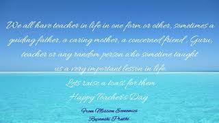 Happy Teacher's Day (If u feel so then give a  👍)