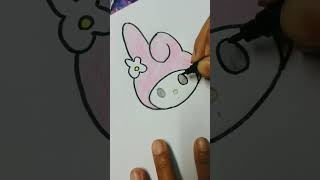 My Melody drawing 🥰 #youtubeshorts #shorts #mymelody #trending #explore