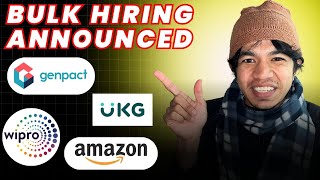 Genpact, Amazon, Wipro Biggest Hiring | 2023, 2024, 2025 Batch OFF CAMPUS BULK INTERNSHIP & HIRING