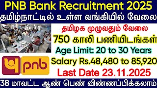 PNB Bank LBO Recruitment 2025 in Tamil | PNB LOB New Vacancy 2025 | PNB Bank LBO 2025 Apply Online