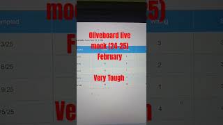 OliveBoard Live mock (24-25)February #ssc #oliveboard #trendingshorts #shorts