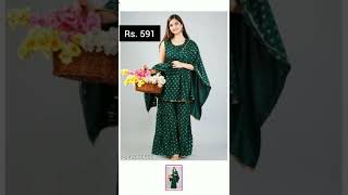 Meesho Festive Outfits I Sharara set Edition I Under Rs. 1000 #shorts #sharara Codes in description
