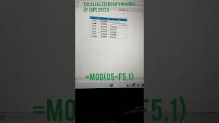 How to calculate hour's worked by employees  #calculate #msexcel #youtubeshorts @VJOBSNOTIFICATION9