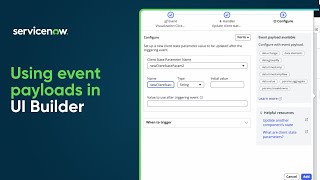 Using event payloads in UI Builder