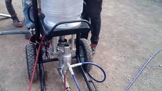 Airless spray painting machine for two gun application model no C 751