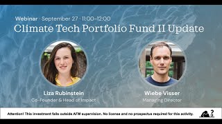 Climate Tech Portfolio Fund II Update webinar