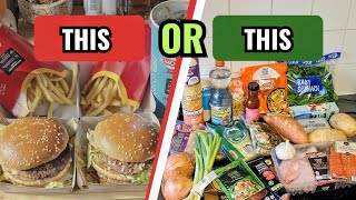 マクドナルド1食か、それとも5日間の手作り食？！（節約料理チャレンジ）＋ボーナスミール！