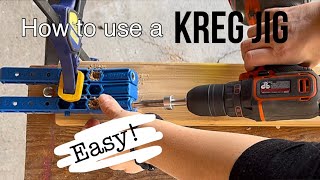 How to use a Kreg Pocket Hole Jig FAST AND EASY!