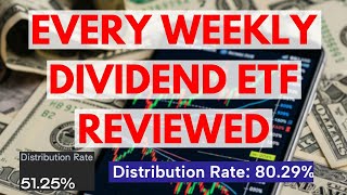 Every High Yield WEEKLY Dividend ETF Reviewed - The Complete List