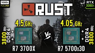 Ryzen 7 3700X vs Ryzen 7 5700x3D in Rust | RTX 3080 Ti [ 1080p ]