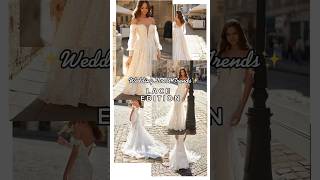 Which lace wedding dress trend is your favorite? #shorts #laceweddingdress
