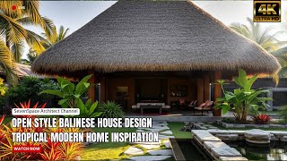 Open-Style Balinese House Design | Tropical Modern Home Inspiration