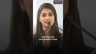 #shorts English Speeches | Pooja Hegde Speeches (Cancer Donation)| English Big Subtitle