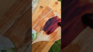 🍒🪵Cherry staining unperfect wood drawer🪵🍒 #woodworking #wood #coloring #diy #shorts #shortsvideo