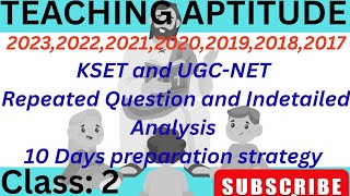 Class: 2 Teaching Aptitude related repeated Questions in KSET and NET question papers