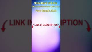 State Bank of India SBI Junior Associates Clerk 2022 Final Result 2023 #2023 #sbiclerk2022