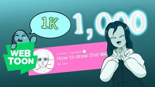 My webtoon got 1k readers