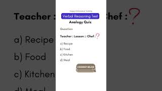Verbal Analogy Quiz | Practice Question 3 | Verbal Ability #reasoning