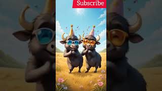 "Even the buffaloes couldn't resist the beat! 🐃💃😂 #DesiGroove"