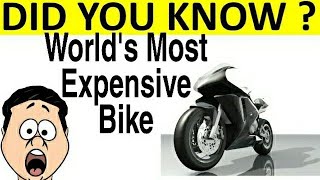 FACTS #6 | Did You Know ? World's Most Expensive Bike 🏍️🏍️ ?