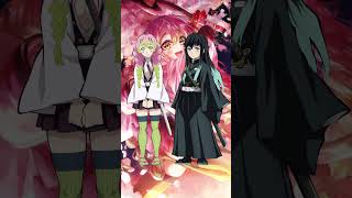 Mitsuri with Demon slayer characters #shorts #demonslayer