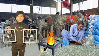 Incredible Manufacturing Process Of Making Gas Stove & Nails polish Bottles In A Local Factory