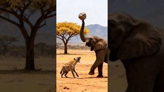 🐺 Wolf Vs Elephant 🐘 | Power Meets Strategy in the Jungle! 😱🔥#WolfVsElephant #WildActionShorts