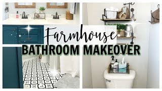 DIY MODERN FARMHOUSE BATHROOM MAKEOVER 2019 TOUR | ON A BUDGET!