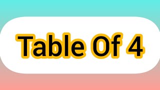 Table Of 4 | Table of 4 shortcut Tricks #maths #tablestricks #short #4table