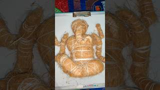 Crafting Ganpati Bappa's Eco-Friendly Murti with Mitti and Coir #ganeshchaturthi  #ganeshidolmaking