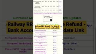 Railway gorup d fee refund bank #railway #railwaygorupd #rrb #jhunjhunu